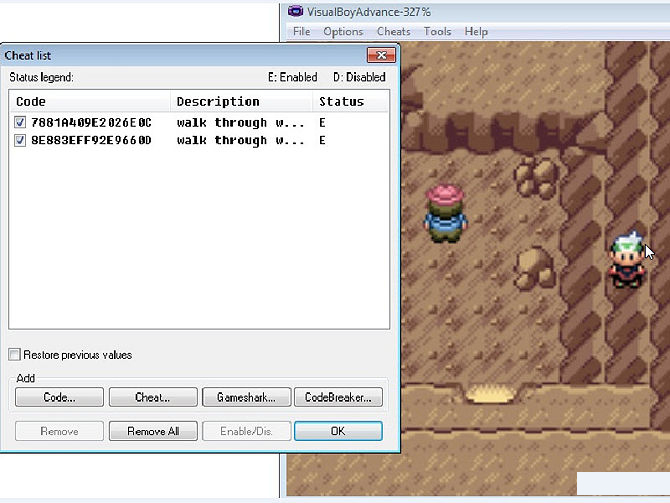 gameshark codes for pokemon emerald emulator